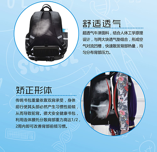 德犬安全減壓書(shū)包,讓孩子輕輕松松上學(xué)去! 德犬安全減壓書(shū)包,讓孩子輕輕松松上學(xué)去!