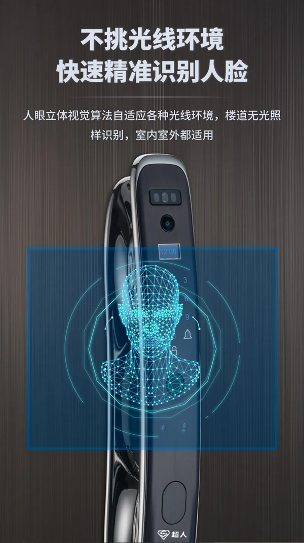 SID超人智能鎖開啟智能新時代,刷臉即秒開!