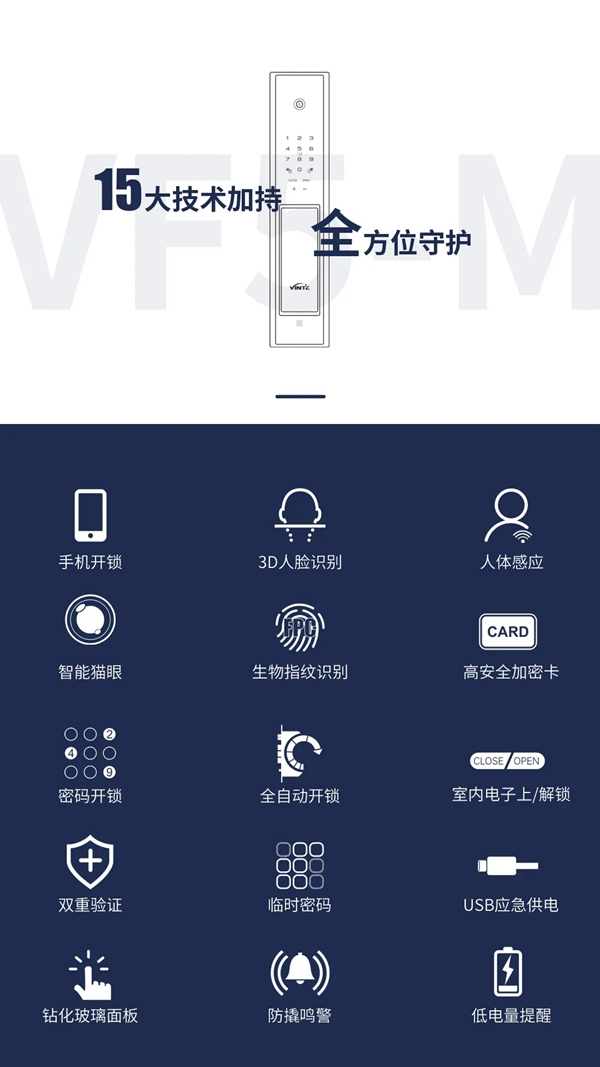 新品上市 | 因特VF5-M人臉識別全功能智能鎖 新品上市 | 因特VF5-M人臉識別全功能智能鎖