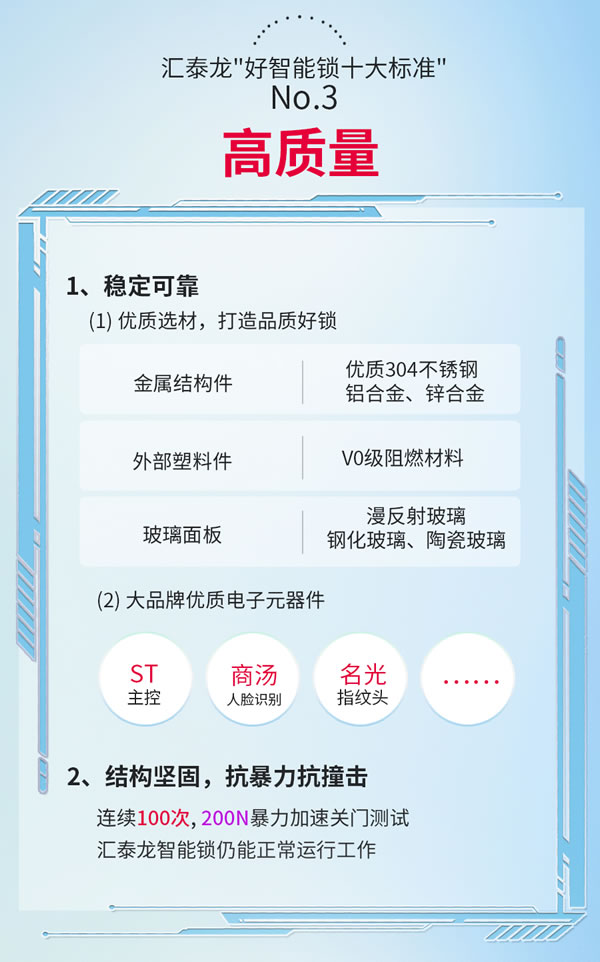 圖說丨匯泰龍「好智能鎖十大標準」2.0