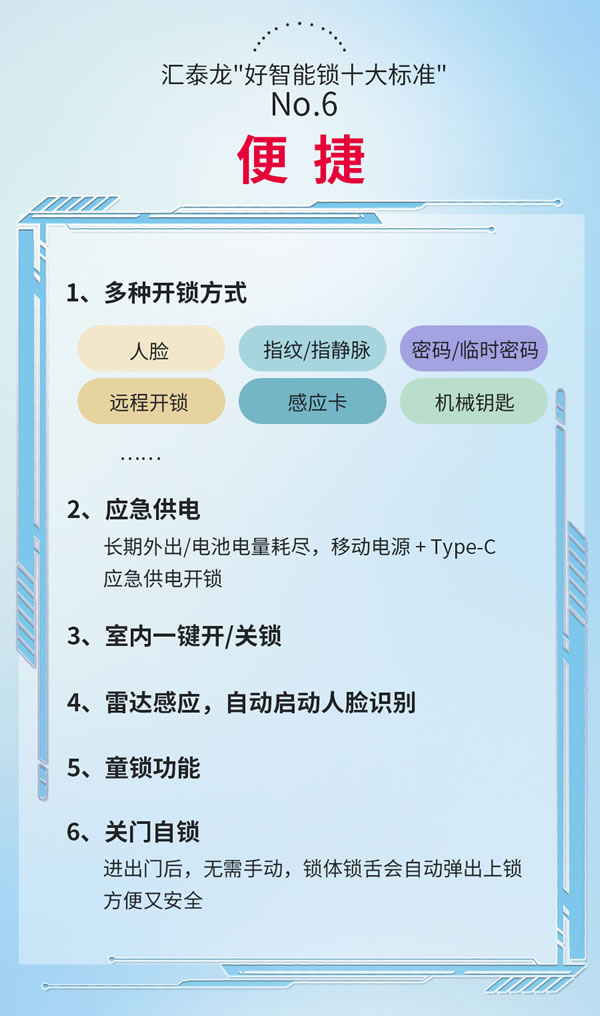 圖說丨匯泰龍「好智能鎖十大標準」2.0