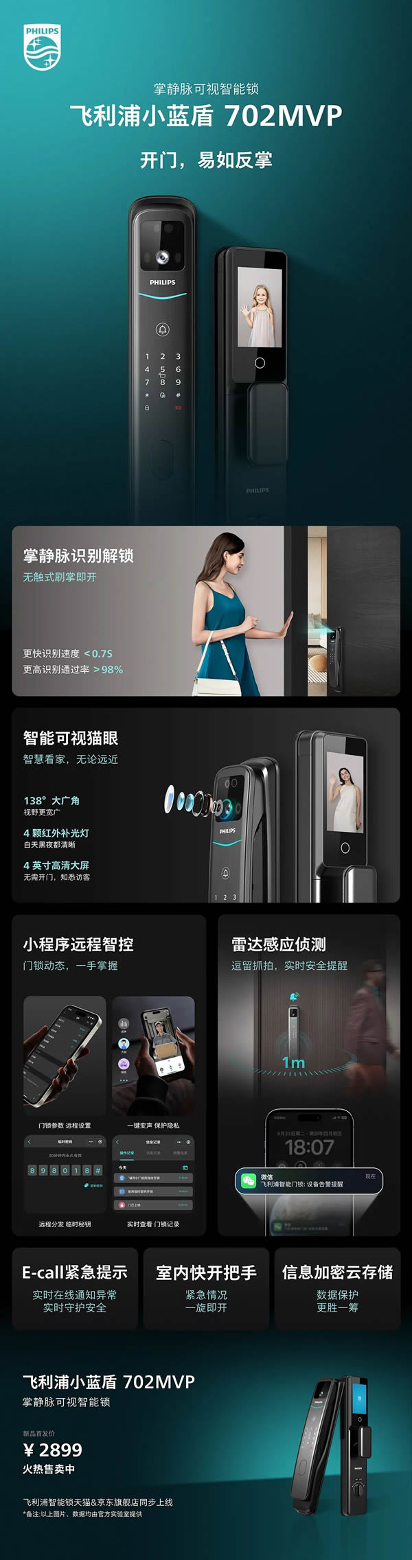 驚喜上市 | 飛利浦小藍(lán)盾702MVP,讓開門易如反掌 驚喜上市 | 飛利浦小藍(lán)盾702MVP,讓開門易如反掌