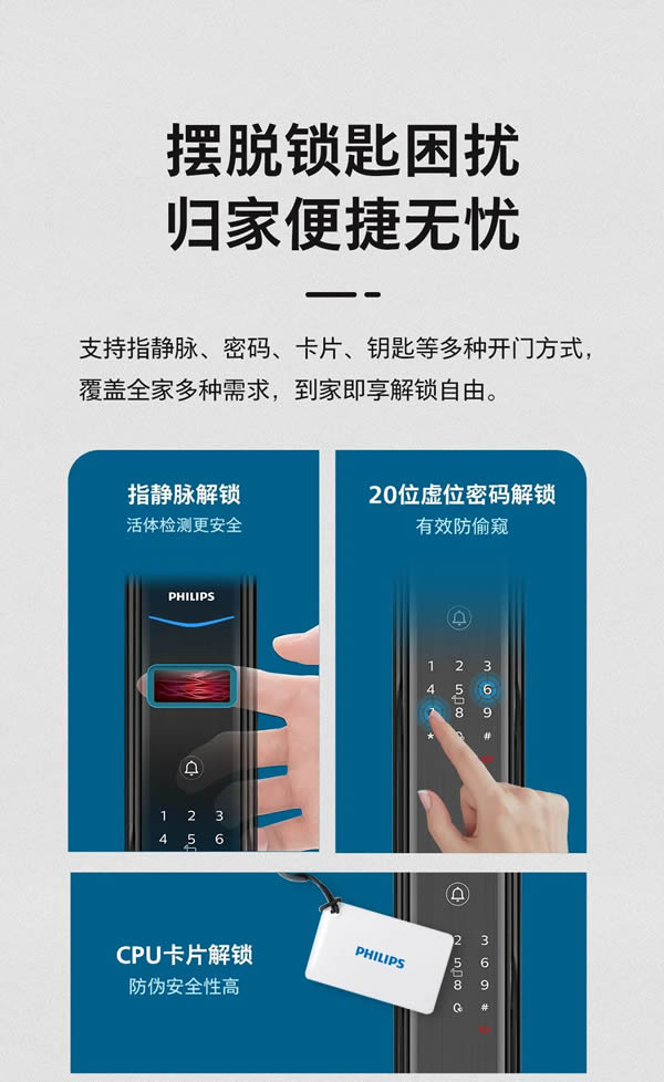新品上市 | 飛利浦首款指靜脈智能鎖DDL901-VP如期而至,定義全新解鎖體驗 新品上市 | 飛利浦首款指靜脈智能鎖DDL901-VP如期而至,定義全新解鎖體驗