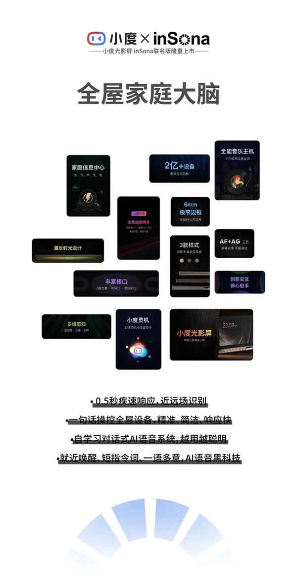 inSona智能照明系統與小度平臺深度對接