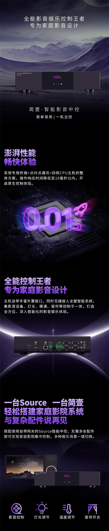 HDL簡壹影音中控,為萬千家庭開啟智能影音娛樂新時代 HDL簡壹影音中控,為萬千家庭開啟智能影音娛樂新時代