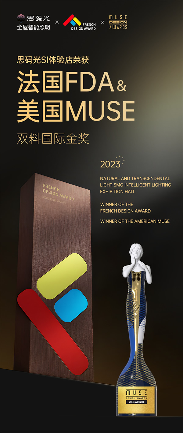 思碼光SI體驗店榮獲法國FDA及美國MUSE雙料國際金獎 思碼光SI體驗店榮獲法國FDA及美國MUSE雙料國際金獎