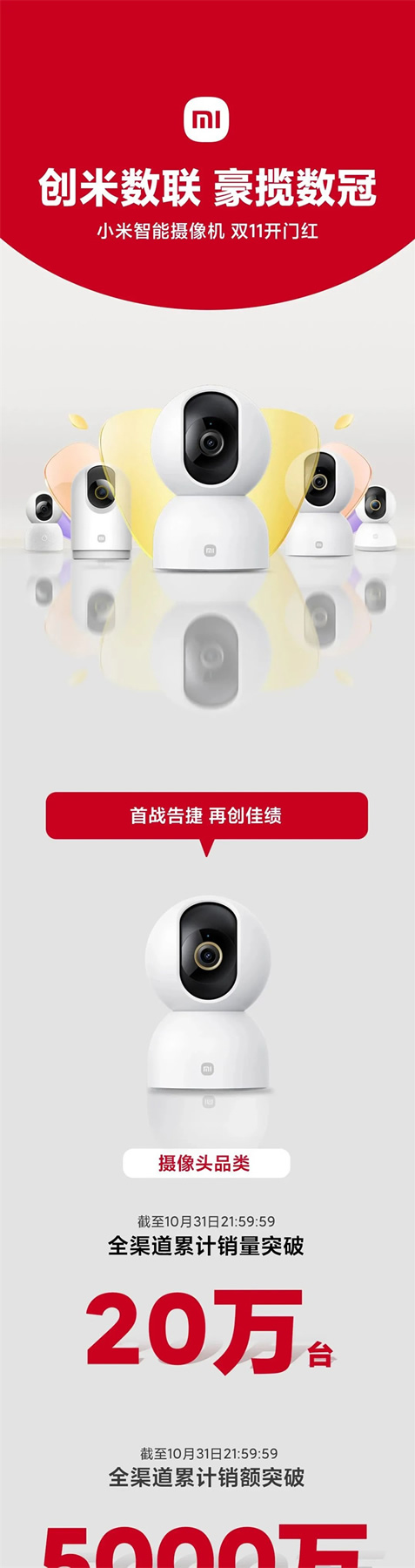 雙11開門紅 | 小米智能攝像機(jī)豪攬數(shù)冠 雙11開門紅 | 小米智能攝像機(jī)豪攬數(shù)冠