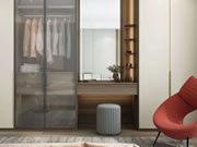 淺指智能鎖定制衣柜案例,輕奢玻璃配衣柜真的絕了