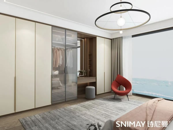 淺指智能鎖定制衣柜案例,輕奢玻璃配衣柜真的絕了_3