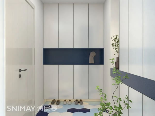 淺指智能鎖98㎡極簡兩居室,打造輕盈質(zhì)感家居_4