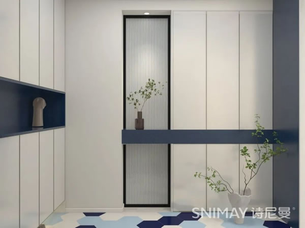 淺指智能鎖98㎡極簡兩居室,打造輕盈質(zhì)感家居_5