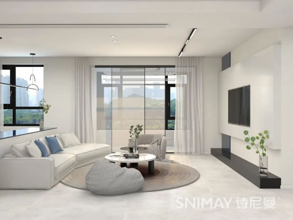 淺指智能鎖98㎡極簡兩居室,打造輕盈質(zhì)感家居_7