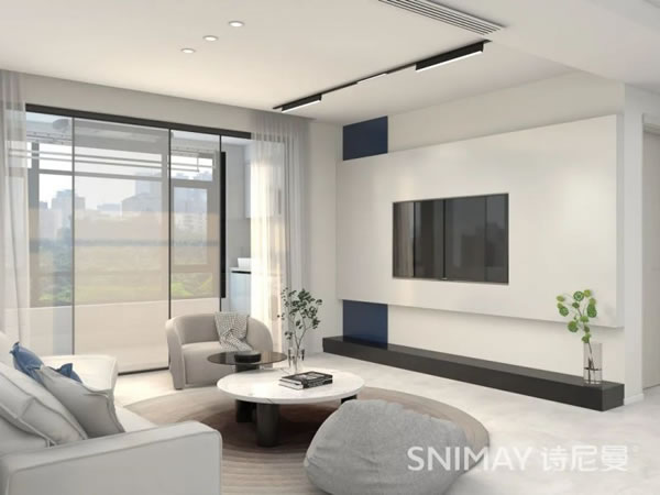 淺指智能鎖98㎡極簡兩居室,打造輕盈質(zhì)感家居_8