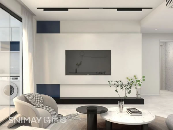 淺指智能鎖98㎡極簡兩居室,打造輕盈質(zhì)感家居_9