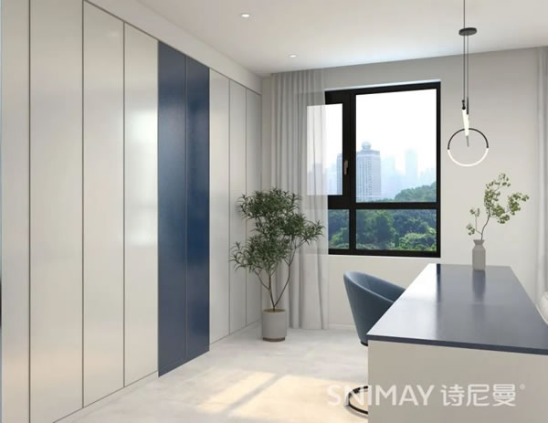 淺指智能鎖98㎡極簡兩居室,打造輕盈質(zhì)感家居_11