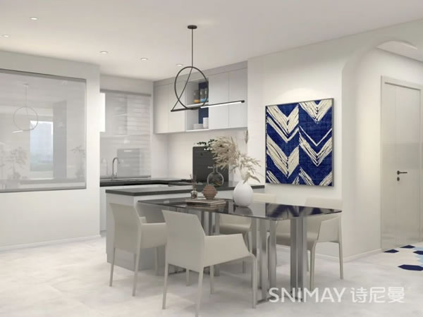 淺指智能鎖98㎡極簡兩居室,打造輕盈質(zhì)感家居_12