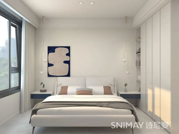 淺指智能鎖98㎡極簡兩居室,打造輕盈質(zhì)感家居_14