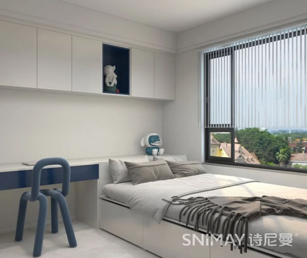 淺指智能鎖98㎡極簡兩居室,打造輕盈質(zhì)感家居_19